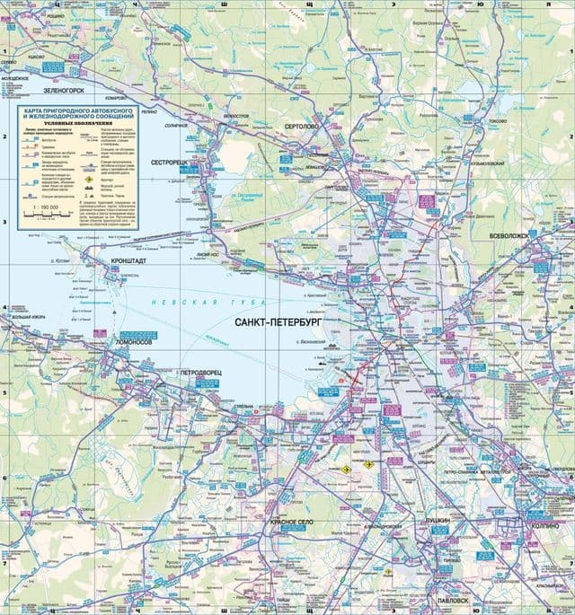 Plan des stations bus de St Petersburg