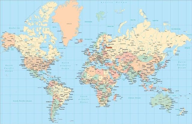 Ville de St Petersburg sur la carte du monde