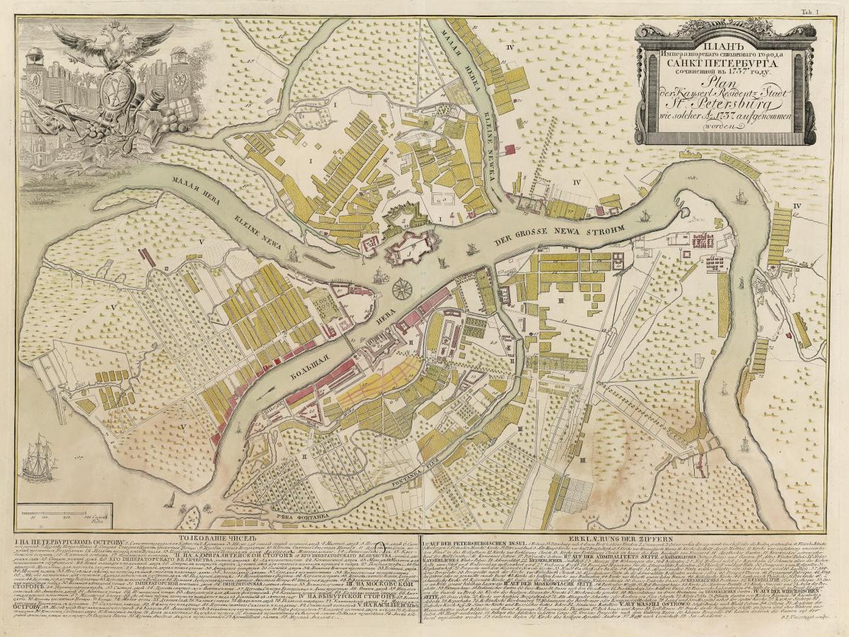 Plan historique de St Petersburg