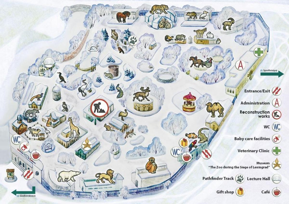 Plan du parc zoologique de St Petersburg